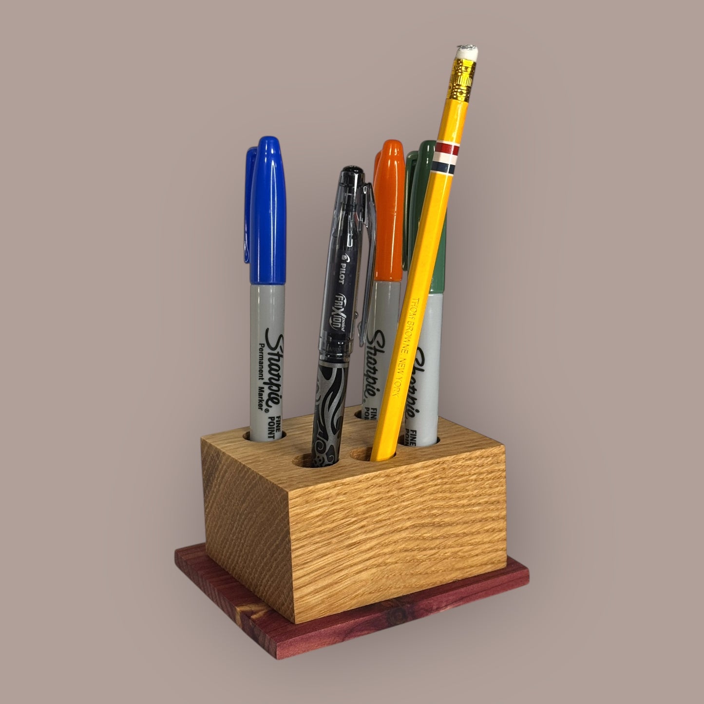 White Oak & Cedar Pen Holder