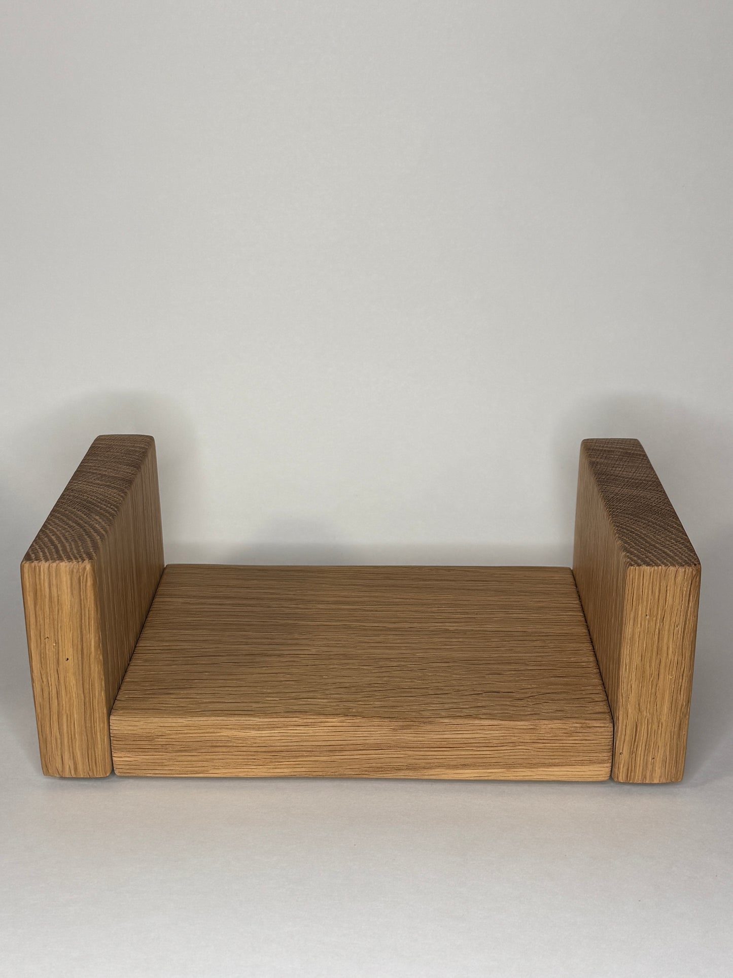 Low White Oak Book Organizer