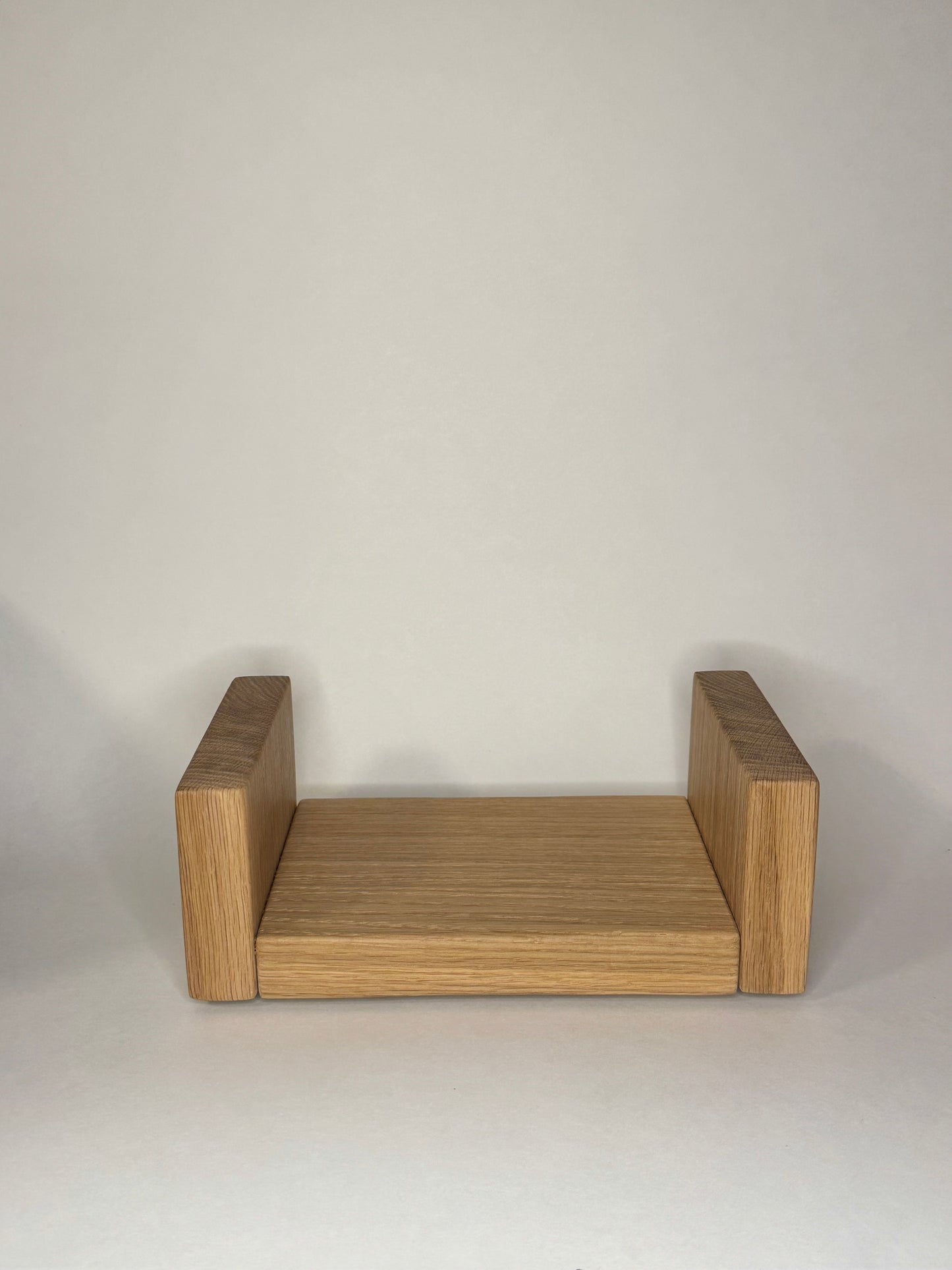 Low White Oak Book Organizer