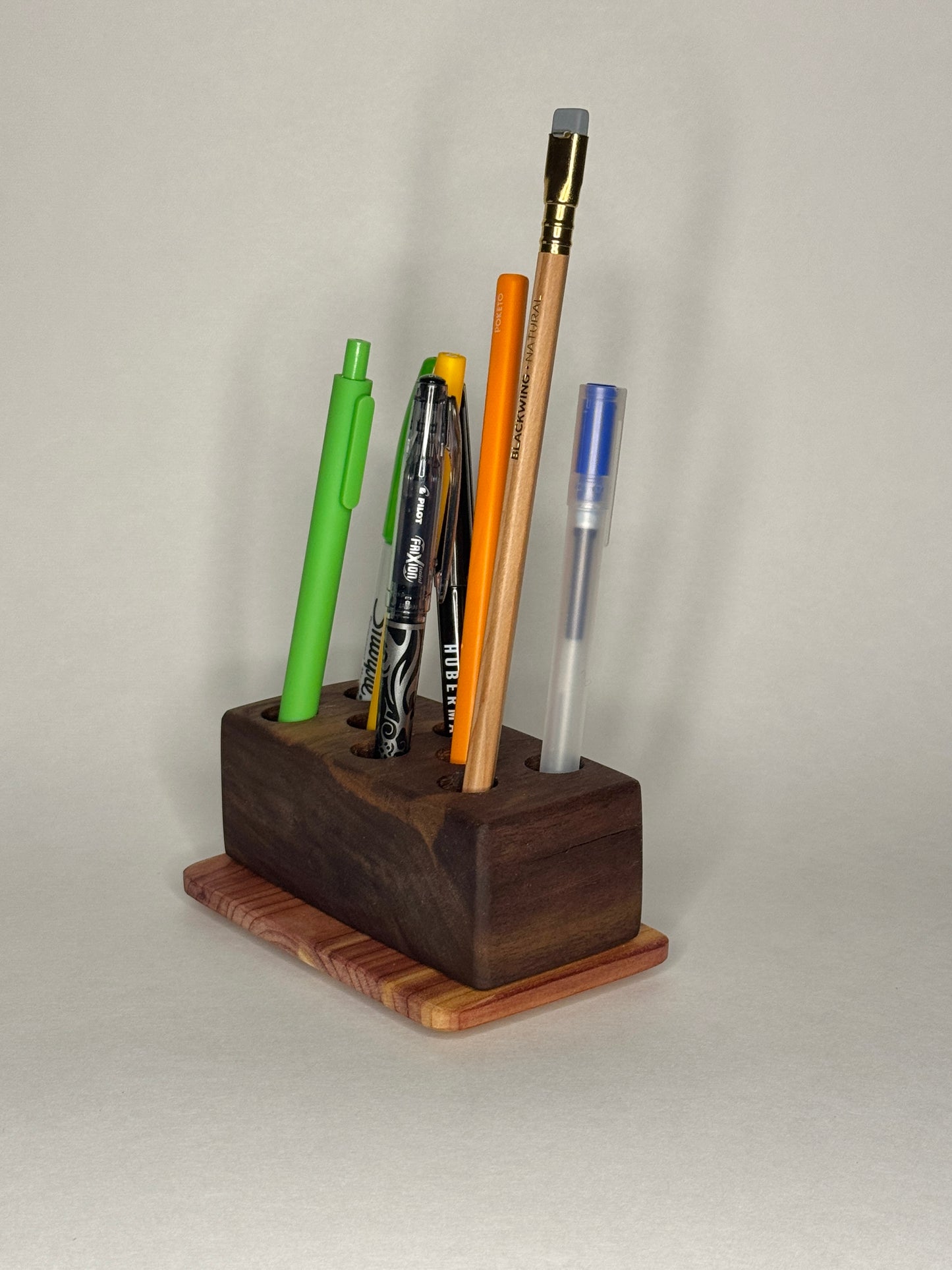 Black Walnut & Cedar Pen Holder