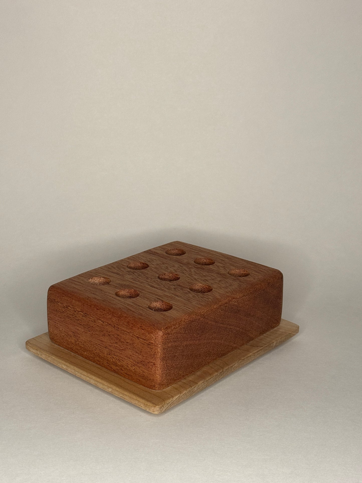 Mahogany & Maple Pen Holder