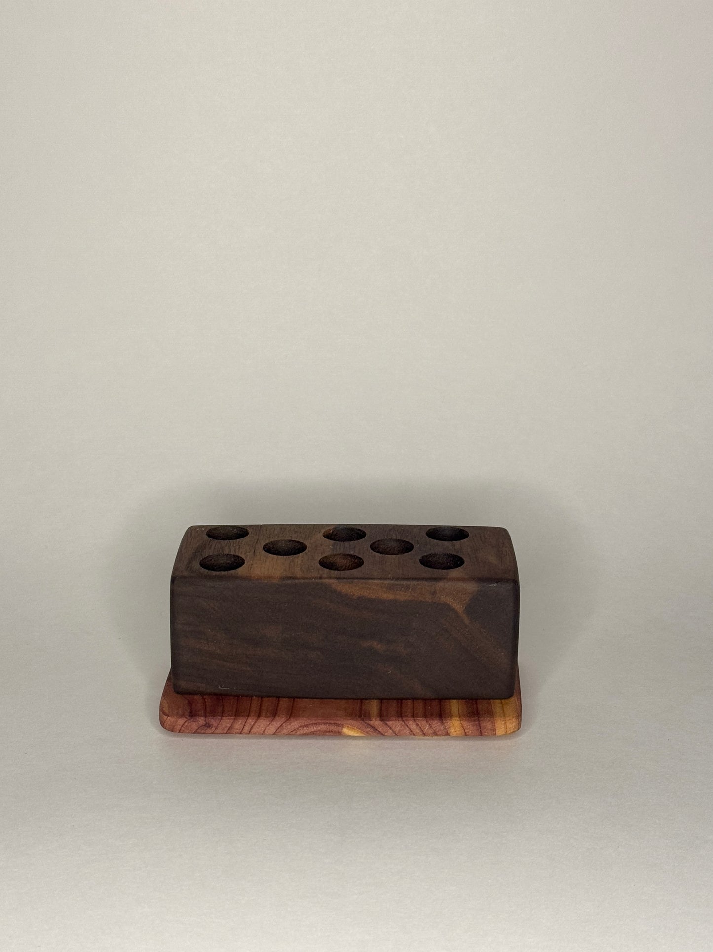 Black Walnut & Cedar Pen Holder