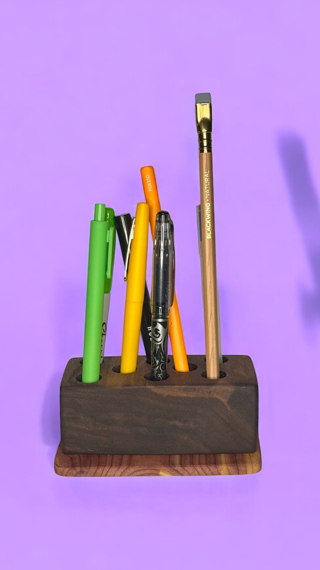 Black Walnut & Cedar Pen Holder