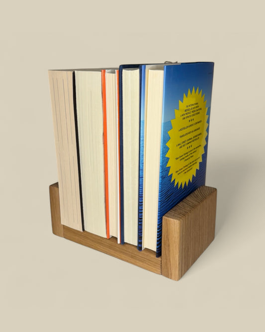 Low White Oak Book Organizer